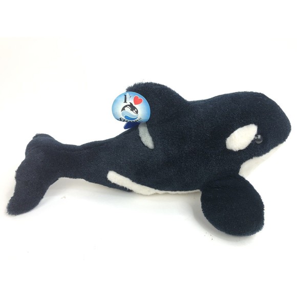 Vintage Sea World Shamu Orca Whale Plush Stuffed Animal 15 Inch - Picture 2 of 10